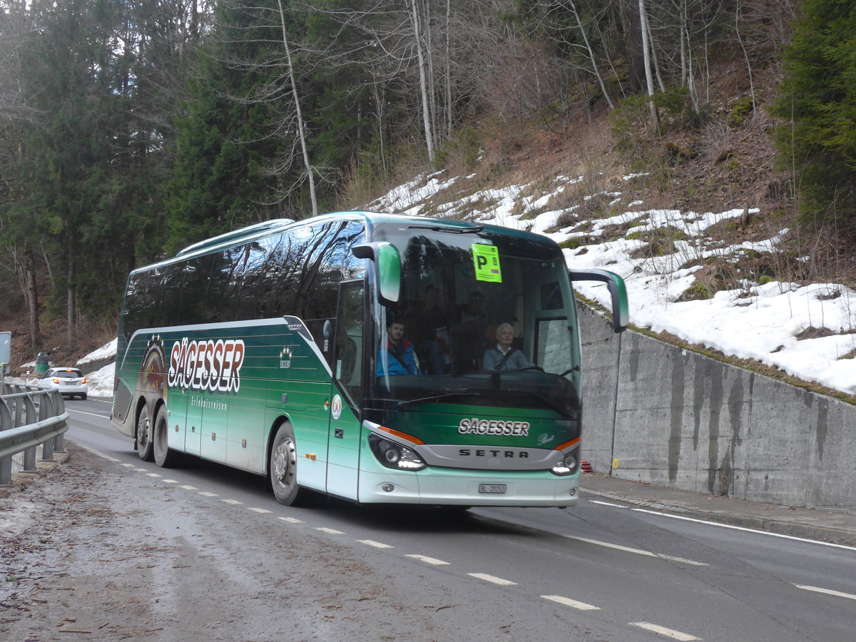 (187'868) - Sgesser, Wintersingen - Nr. 9/BL 20'153 - Setra am 7. Januar 2018 in Achseten, Schmitten