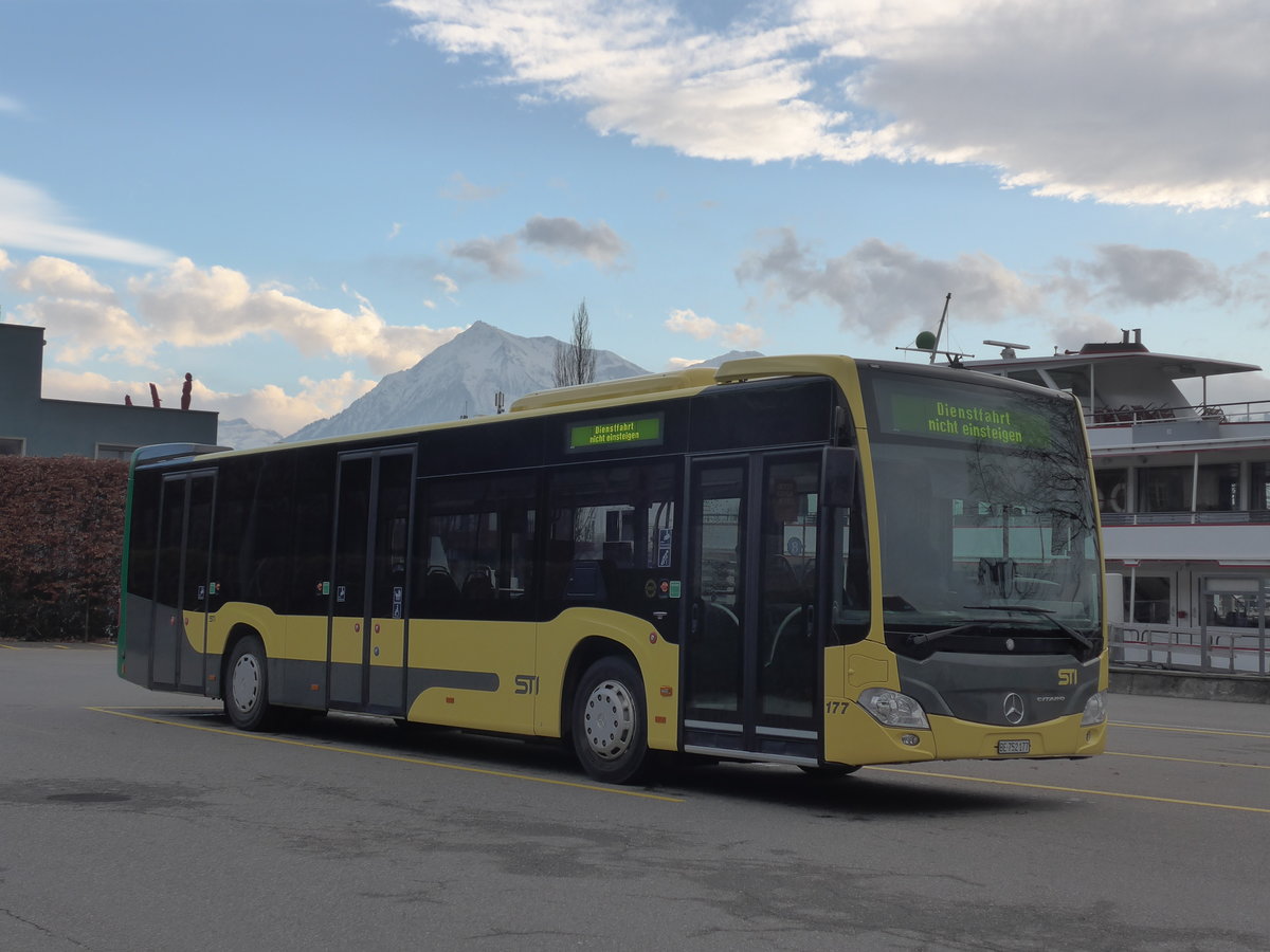 (187'889) - STI Thun - Nr. 177/BE 752'177 - Mercedes am 7. Januar 2018 bei der Schifflndte Thun