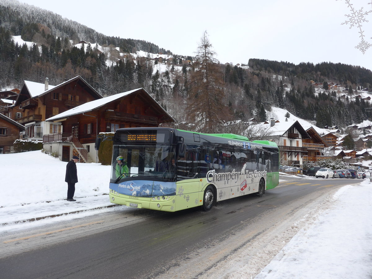 (187'996) - TPC Aigle - Nr. 17/VS 353'316 - Solaris am 20. Januar 2018 beim Bahnhof Champry