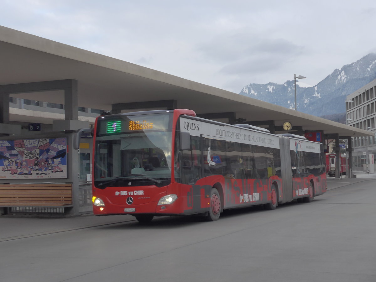 (188'182) - SBC Chur - Nr. 58/GR 155'858 - Mercedes am 3. Februar 2018 beim Bahnhof Chur