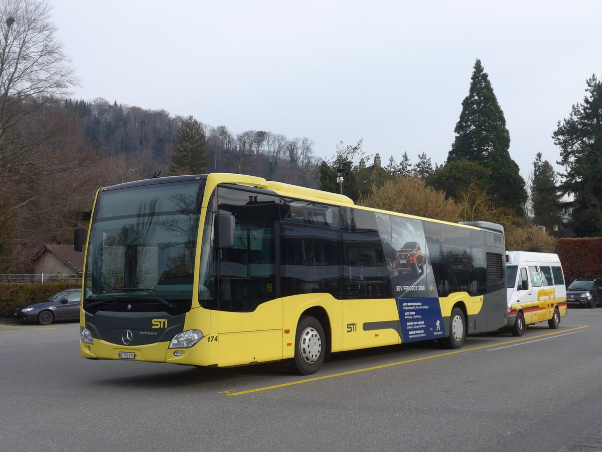 (188'276) - STI Thun - Nr. 174/BE 752'174 - Mercedes am 5. Februar 2018 bei der Schifflndte Thun