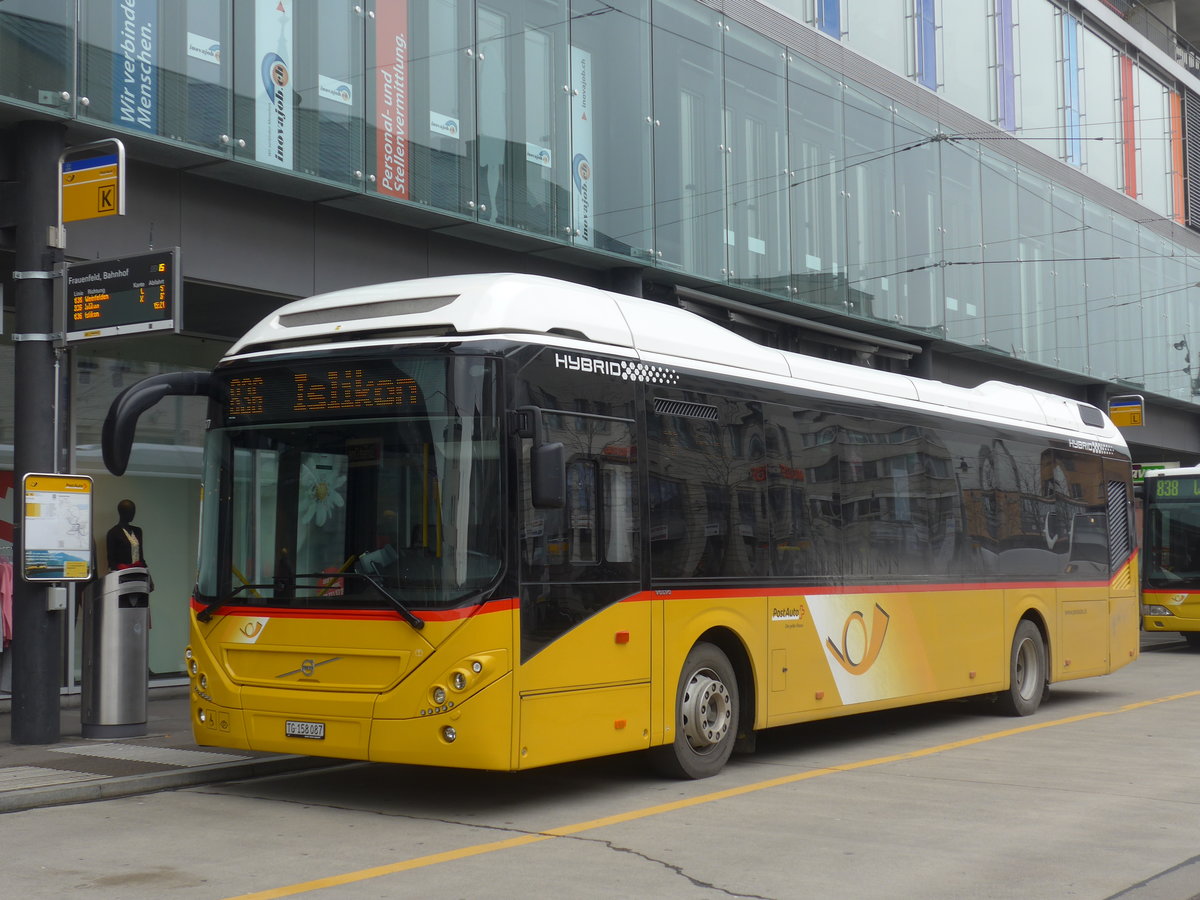 (188'300) - PostAuto Ostschweiz - TG 158'087 - Volvo am 8. Februar 2018 beim Bahnhof Frauenfeld