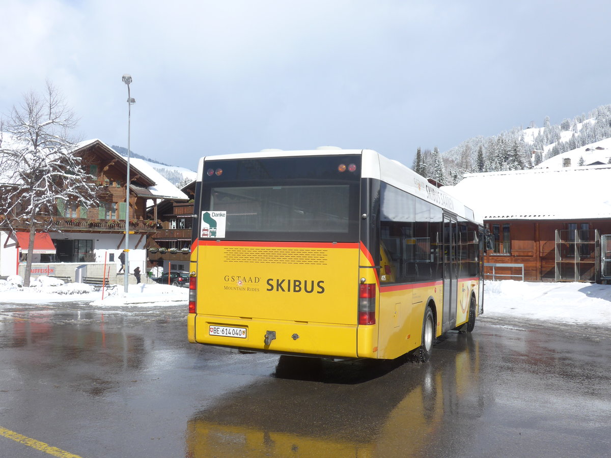 (188'479) - AVG Meiringen - Nr. 72/BE 614'040 - MAN/Gpel am 12. Februar 2018 beim Bahnhof Gstaad (Einsatz PostAuto)