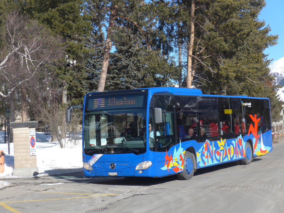 (188'531) - SBC Chur - Nr. 115/GR 100'115 - Mercedes am 13. Februar 2018 in Celerina, Cresta Palace