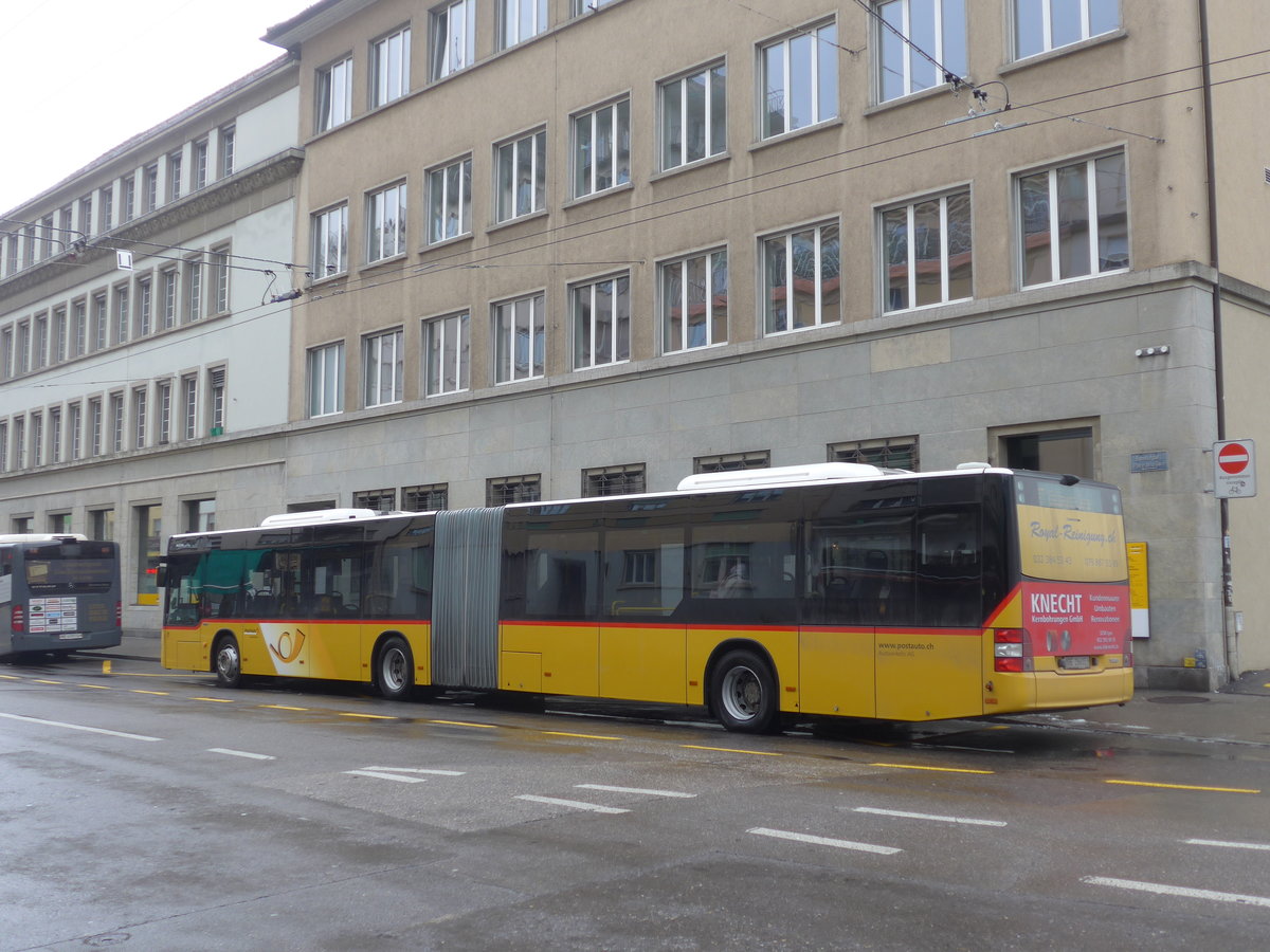 (188'724) - AVA Aarberg - Nr. 7/BE 26'615 - MAN am 15. Februar 2018 in Biel, Bahnhofplatz