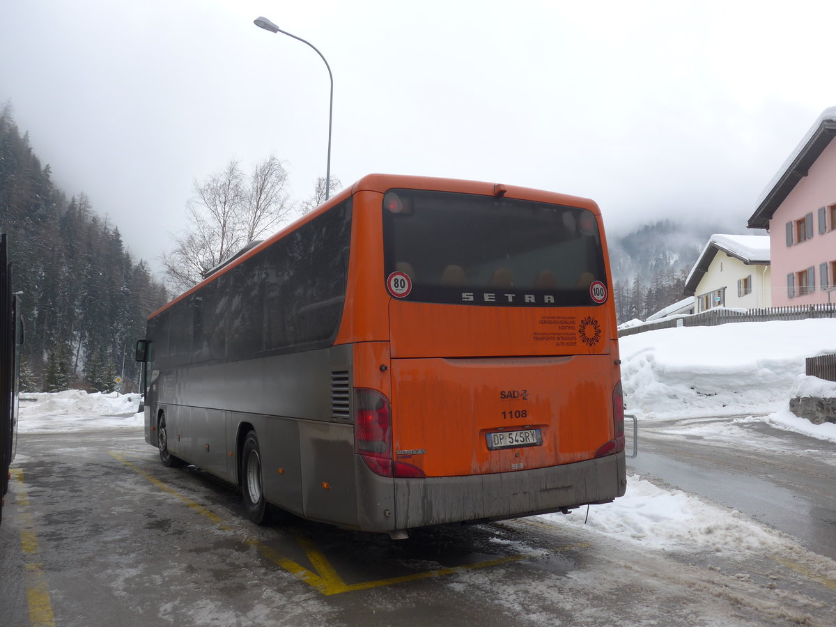 (188'761) - Aus Italien: SAD Bozen - Nr. 1108/DP-545 RY - Setra am 16. Februar 2018 in Martina, Cunfin