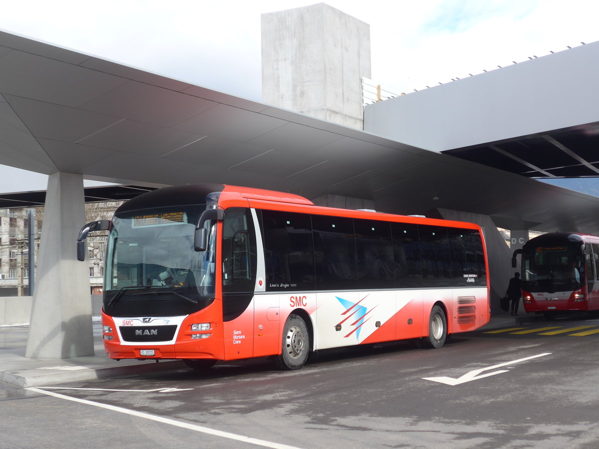 (188'885) - SMC Montana - Nr. 25/VS 28'725 - MAN am 18. Februar 2018 in Sierre, Busbahnhof