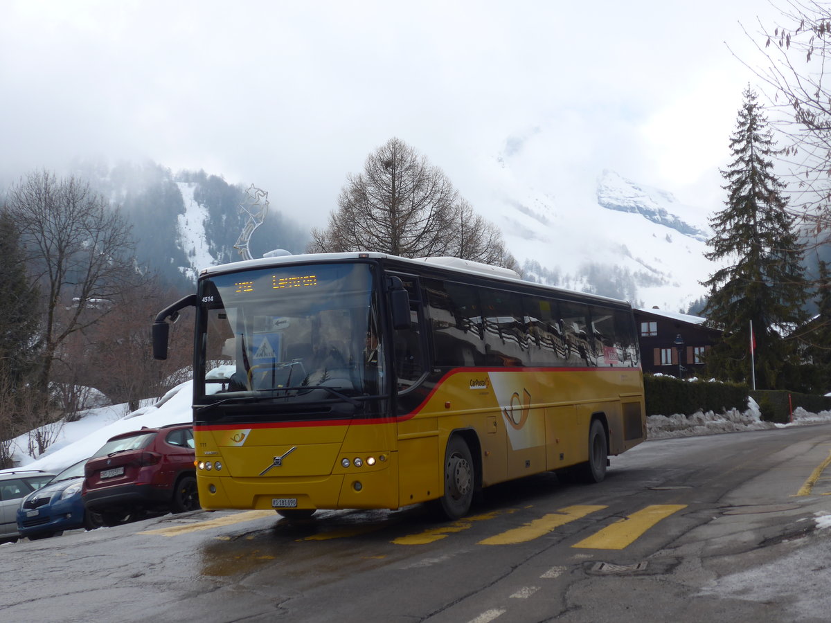 (188'911) - Buchard, Leytron - Nr. 111/VS 181'090 - Volvo am 18. Februar 2018 in Ovronnaz, Post