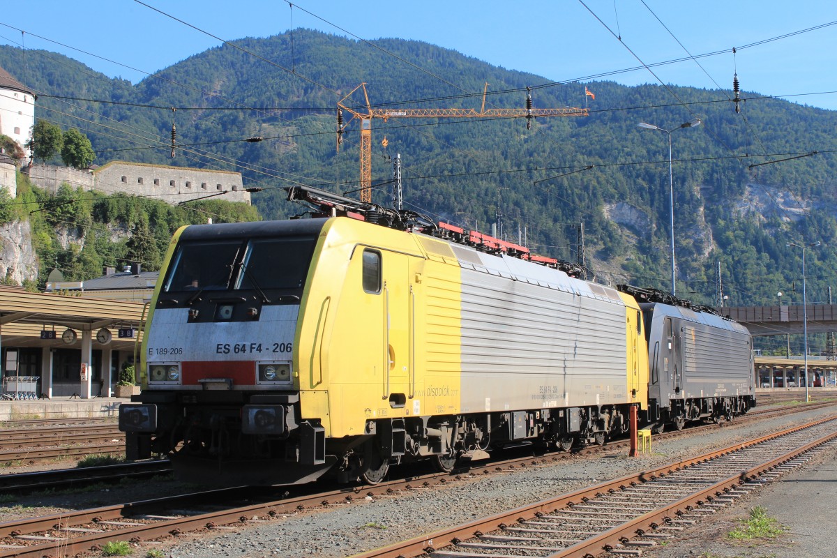 189 206 war am 16. August 2013 im Bahnhof von Kufstein abgestellt.