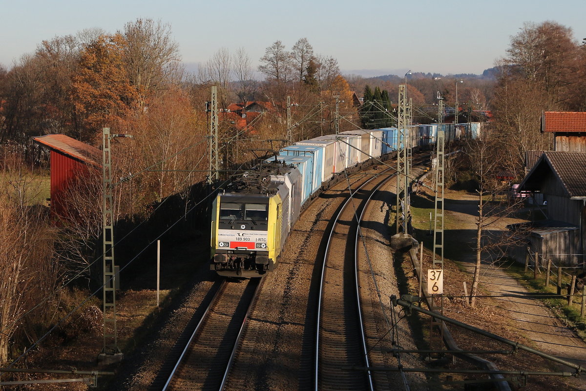 189 903 & 185 662 mussten in bersee in die berholung, daher gelang am 24. November 2020 ein zweites Foto dieses Zuges.