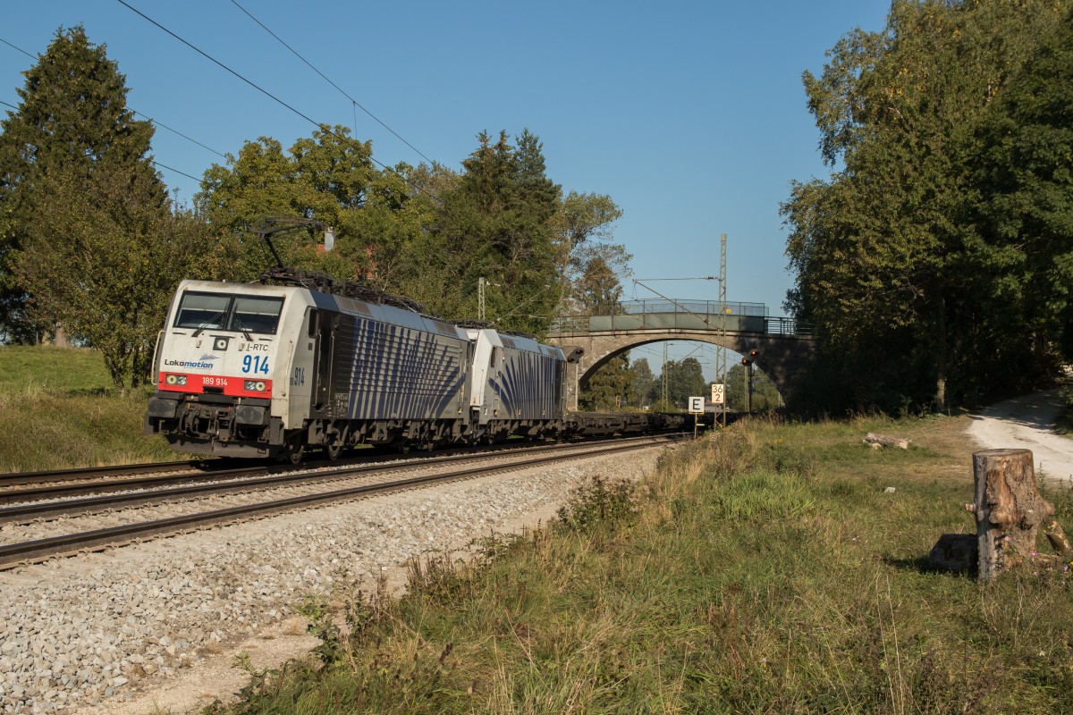 189 914 und 185 663 am 2. Oktober 2015 bei bersee am Chiemsee.