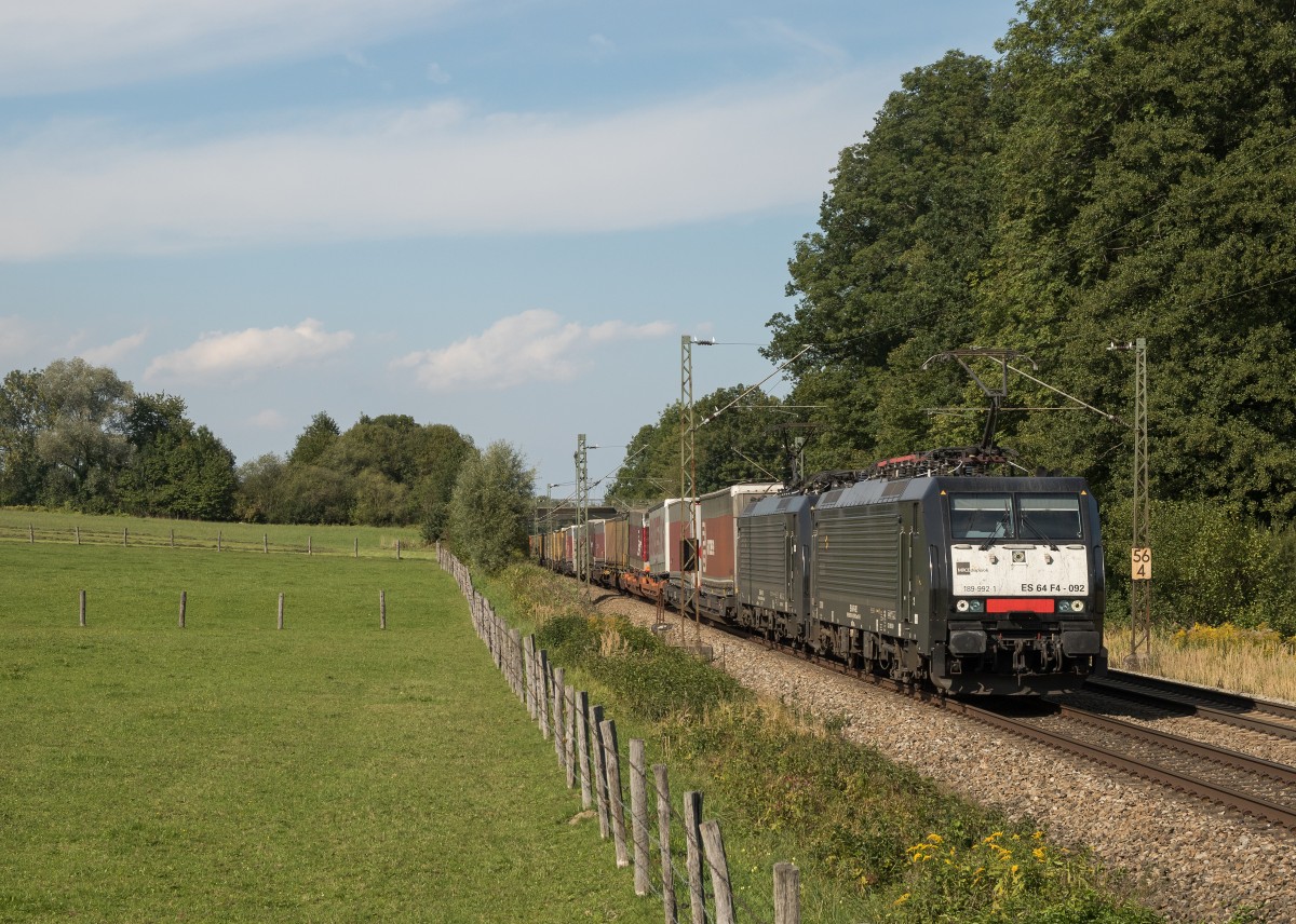 189 992 und 189 910 am 11. September 2015 bei Vogl.