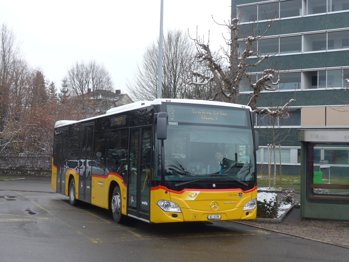 (189'490) - Geissmann, Hgglingen - AG 6198 - Mercedes am 19. Mrz 2018 beim Bahnhof Wohlen