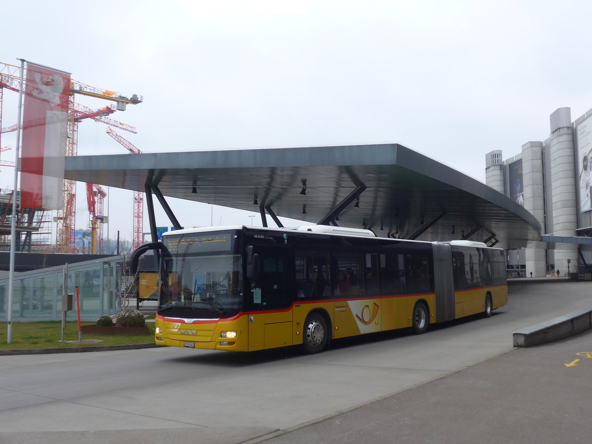 (189'573) - PostAuto Zrich - Nr. 314/ZH 780'683 - MAN am 19. Mrz 2018 in Zrich, Flughafen