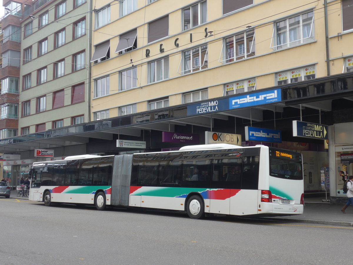 (189'622) - ASm Langenthal - Nr. 45/BE 703'518 - MAN am 26. Mrz 2018 beim Bahnhof Biel