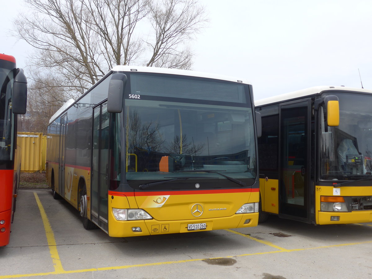 (189'962) - CarPostal Ouest - VD 510'260 - Mercedes am 2. April 2018 in Yverdon, Garage