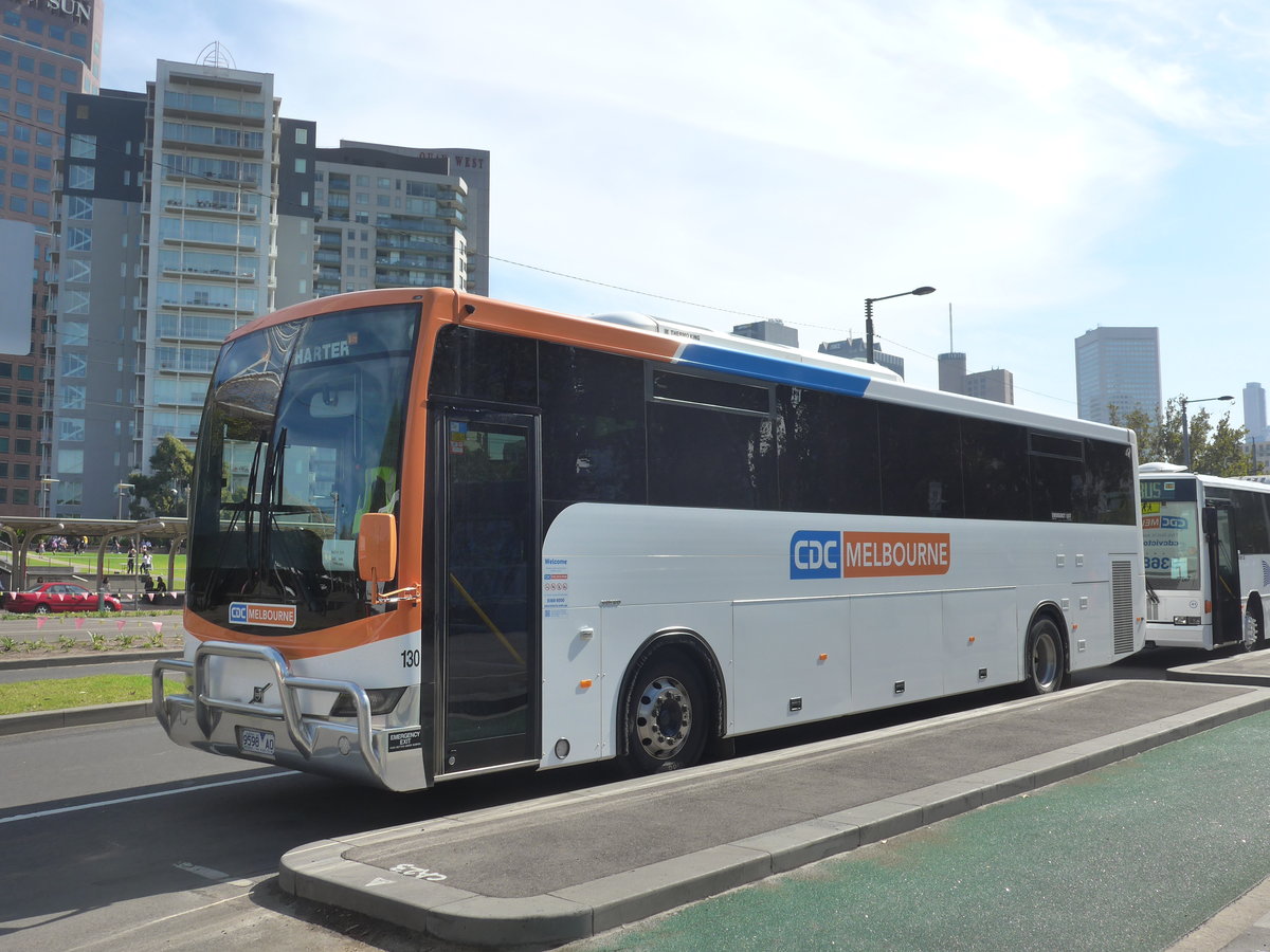 (190'368) - CDC, Melbourne - Nr. 130/9598 AO - Volvo/Volgren (ex CMV Volvo) am 19. April 2018 in Melbourne, Queen Victoria Garden