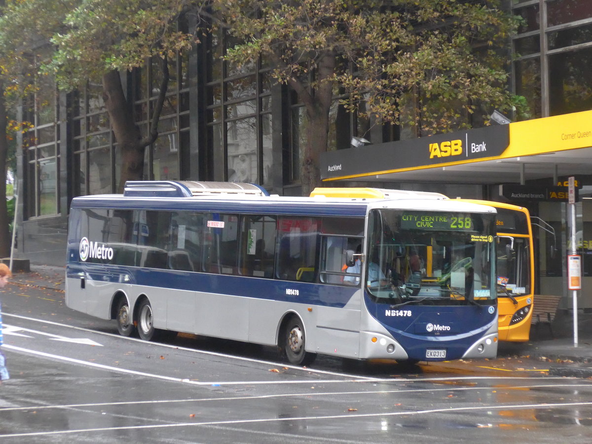 (192'091) - AT Metro, Auckland - Nr. NB1478/EKQ313 - MAN/Designline am 30. April 2018 in Auckland