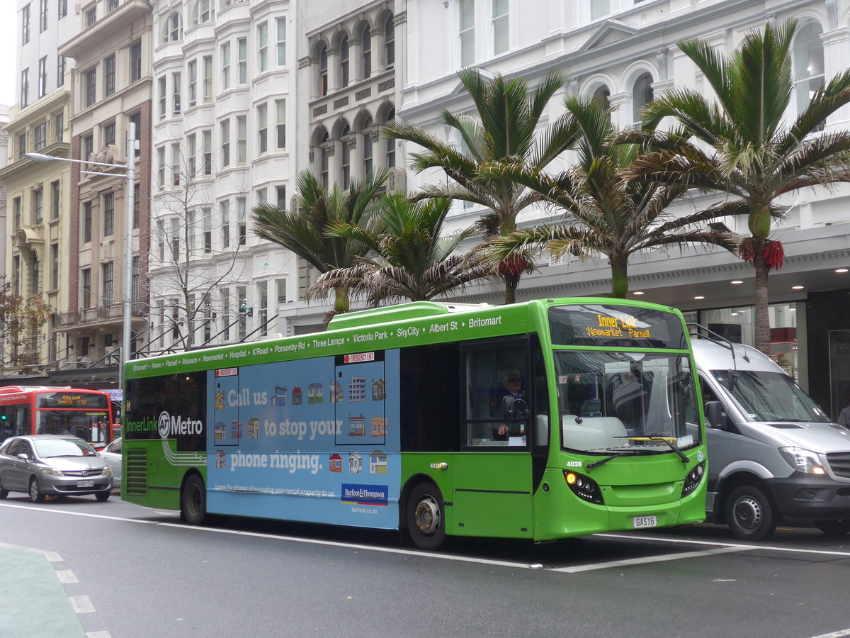 (192'131) - AT Metro, Auckland - Nr. 4028/GAS16 - Alexander Dennis/KiwiBus am 30. April 2018 in Auckland