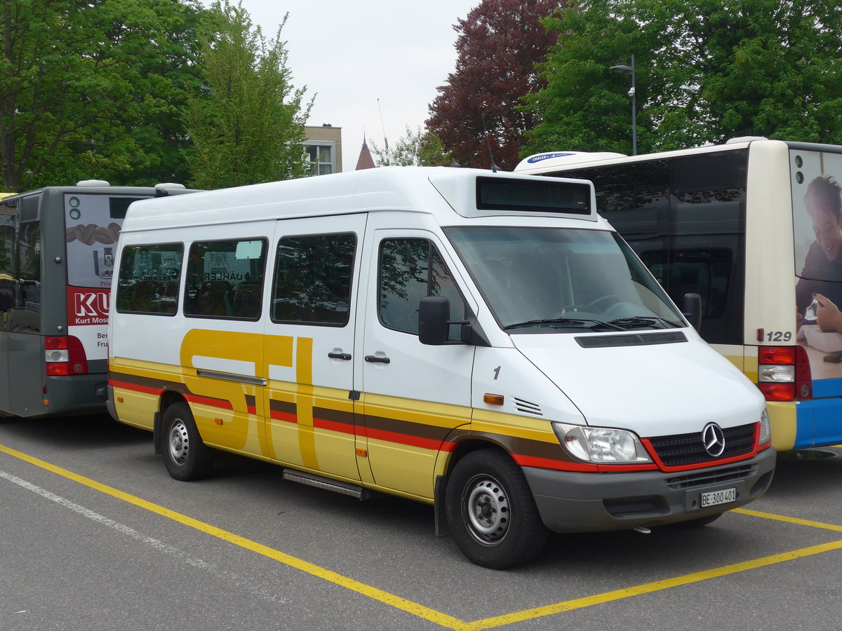 (192'311) - STI Thun - Nr. 1/BE 300'401 - Mercedes am 4. Mai 2018 bei der Schifflndte Thun