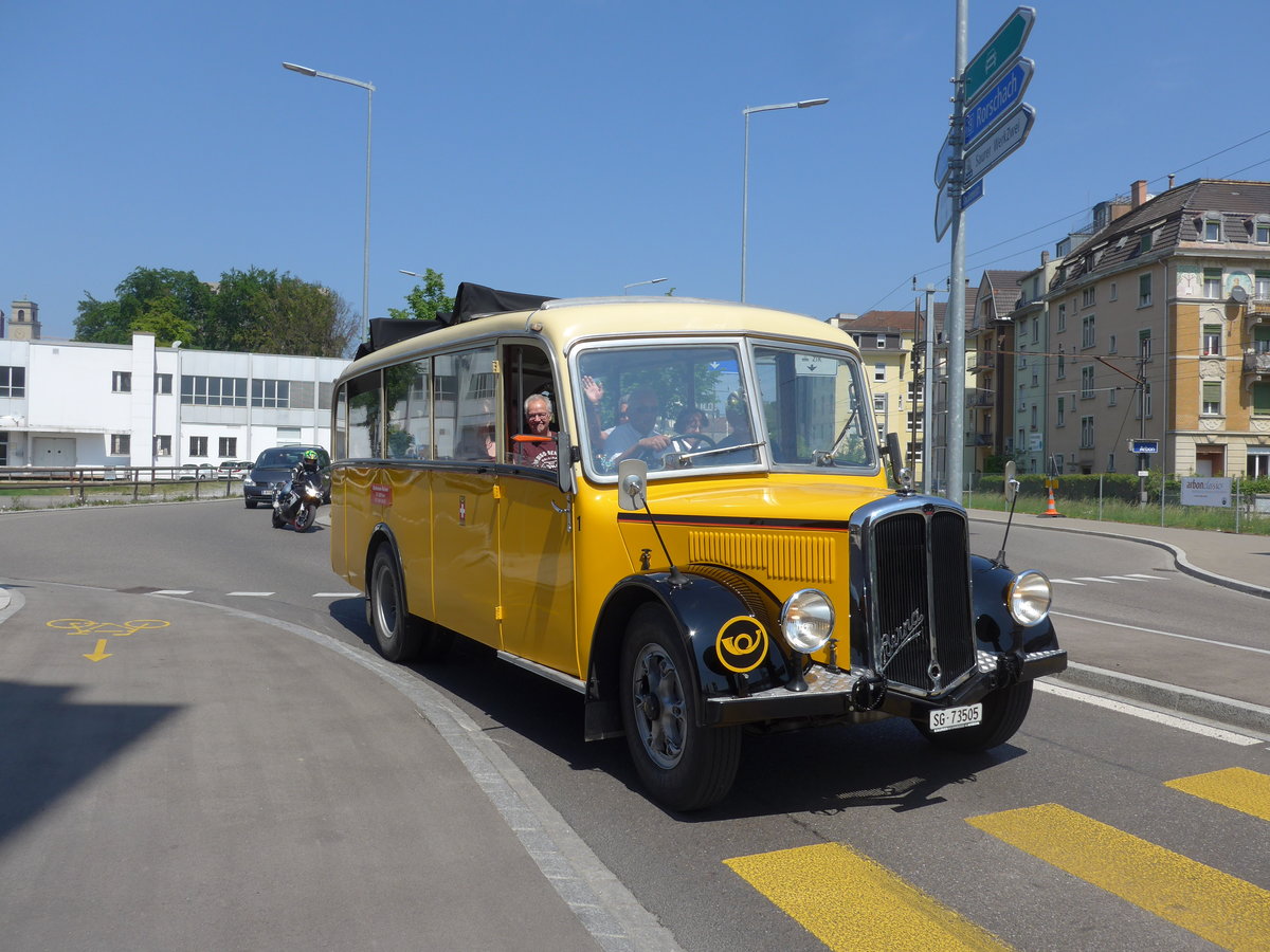 (192'745) - Baumgartner, Horn - Nr. 1/SG 73'505 - Berna/Hess (ex Chiesa, Minusio) am 5. Mai 2018 in Arbon, Stickereistrasse