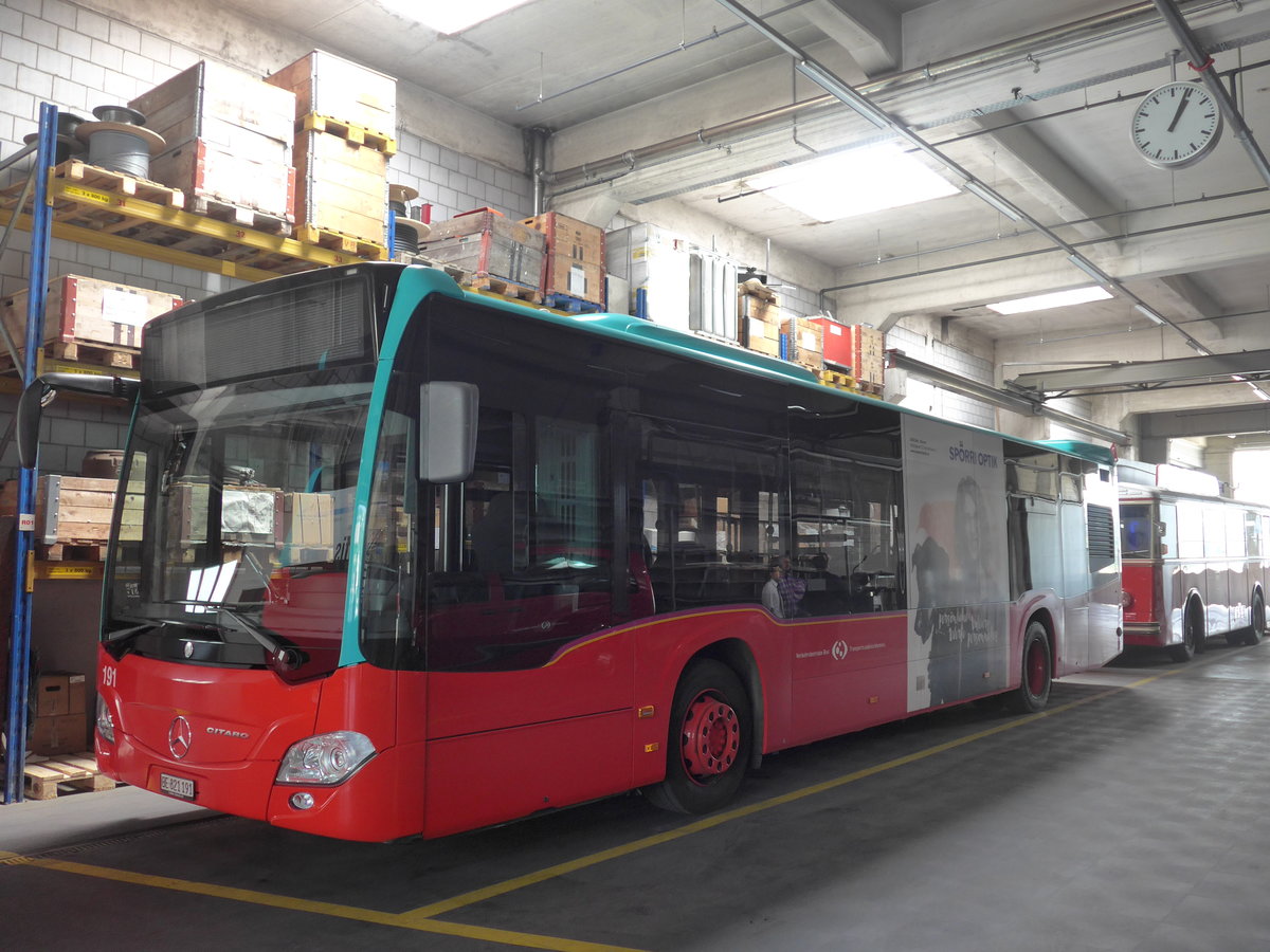 (192'822) - VB biel - Nr. 191/BE 821'191 - Mercedes am 6. Mai 2018 in Biel, Depot