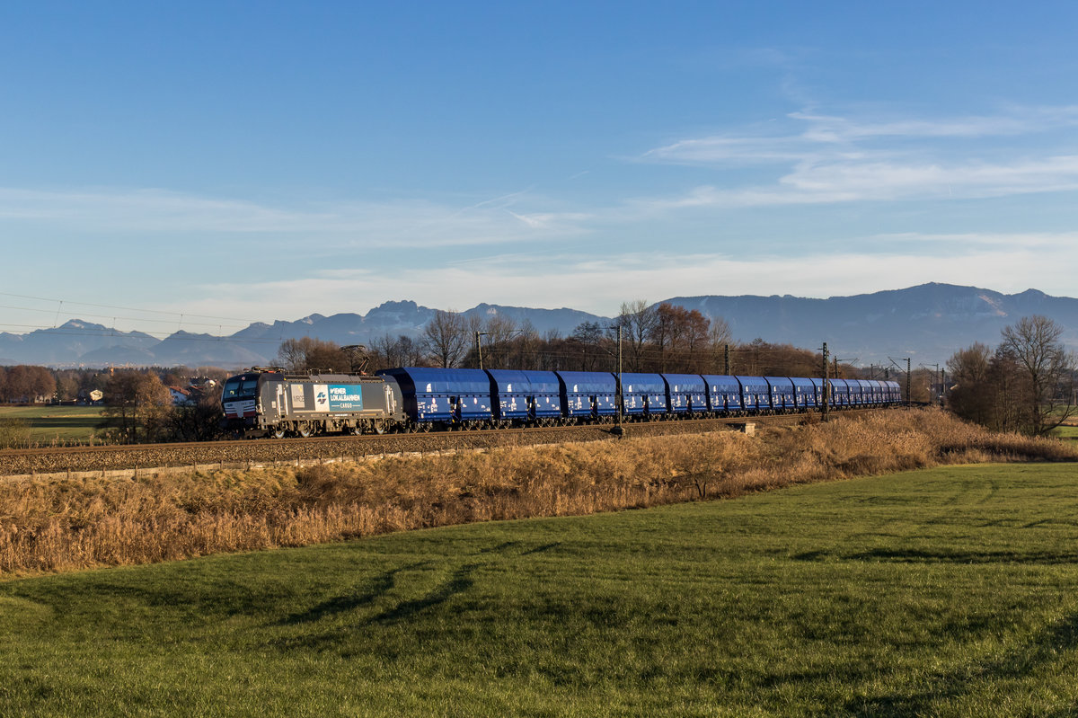 193 606 aus Salzburg kommend am 10. Dezember 2016 bei Rann.