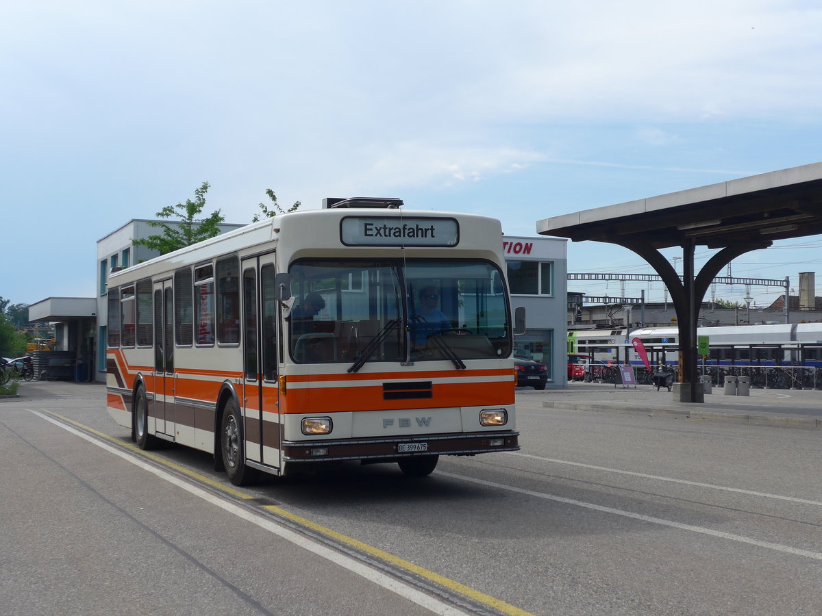 (193'747) - Wegmller, Mnsingen - BE 399'675 - FBW/R&J (ex Bamert, Wollerau) am 3. Juni 2018 beim Bahnhof Burgdorf