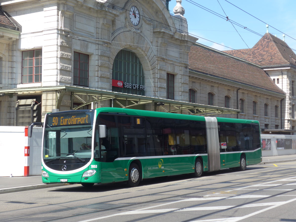 (193'900) - BVB Basel - Nr. 7053/BS 99'353 - Mercedes am 10. Juni 2018 beim Bahnhof Basel