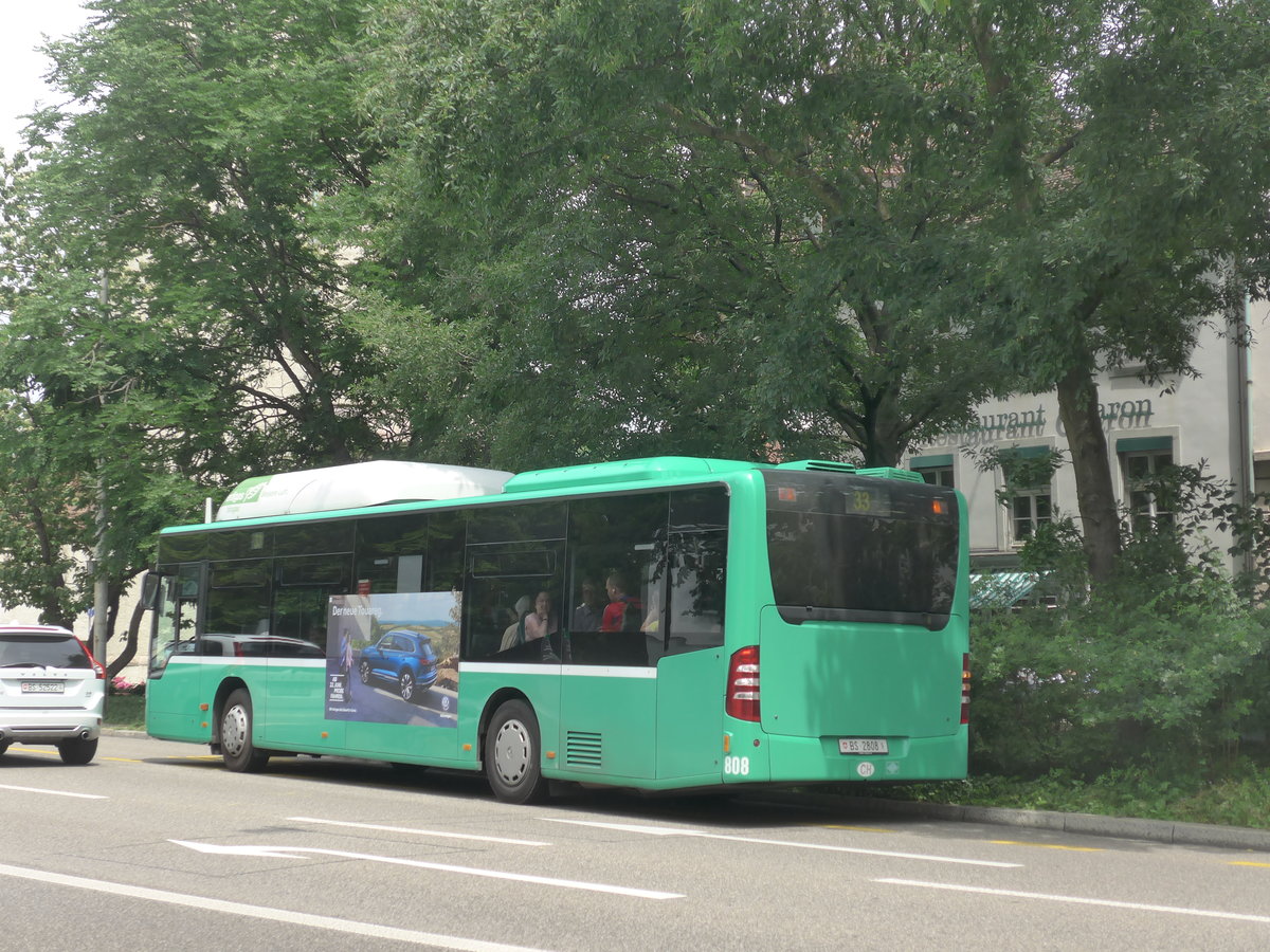 (194'014) - BVB Basel - Nr. 808/BS 2808 - Mercedes am 16. Juni 2018 in Basel, Spalentor