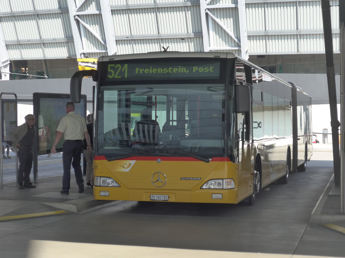 (194'272) - PostAuto Zrich - Nr. 191/ZH 780'780 - Mercedes (ex Nr. 29) am 18. Juni 2018 in Zrich, Flughafen