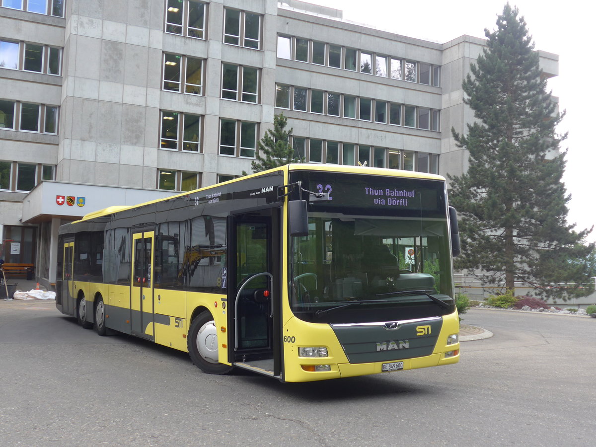 (194'402) - STI Thun - Nr. 600/BE 849'600 - MAN am 25. Juni 2018 in Heiligenschwendi, Reha Zentrum