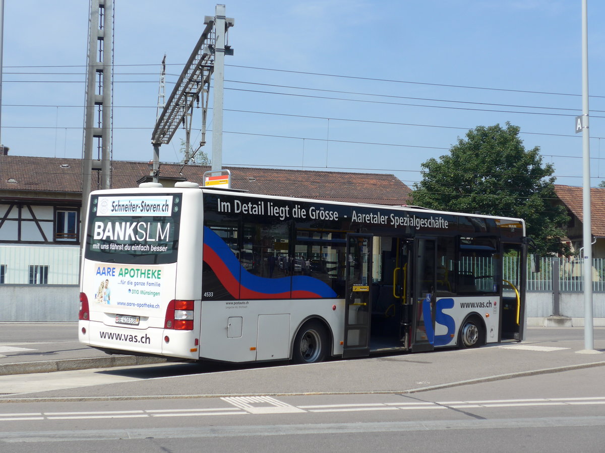 (194'499) - Lengacher, Wichtrach - Nr. 8/BE 416'538 - MAN am 2. Juli 2018 beim Bahnhof Mnsingen