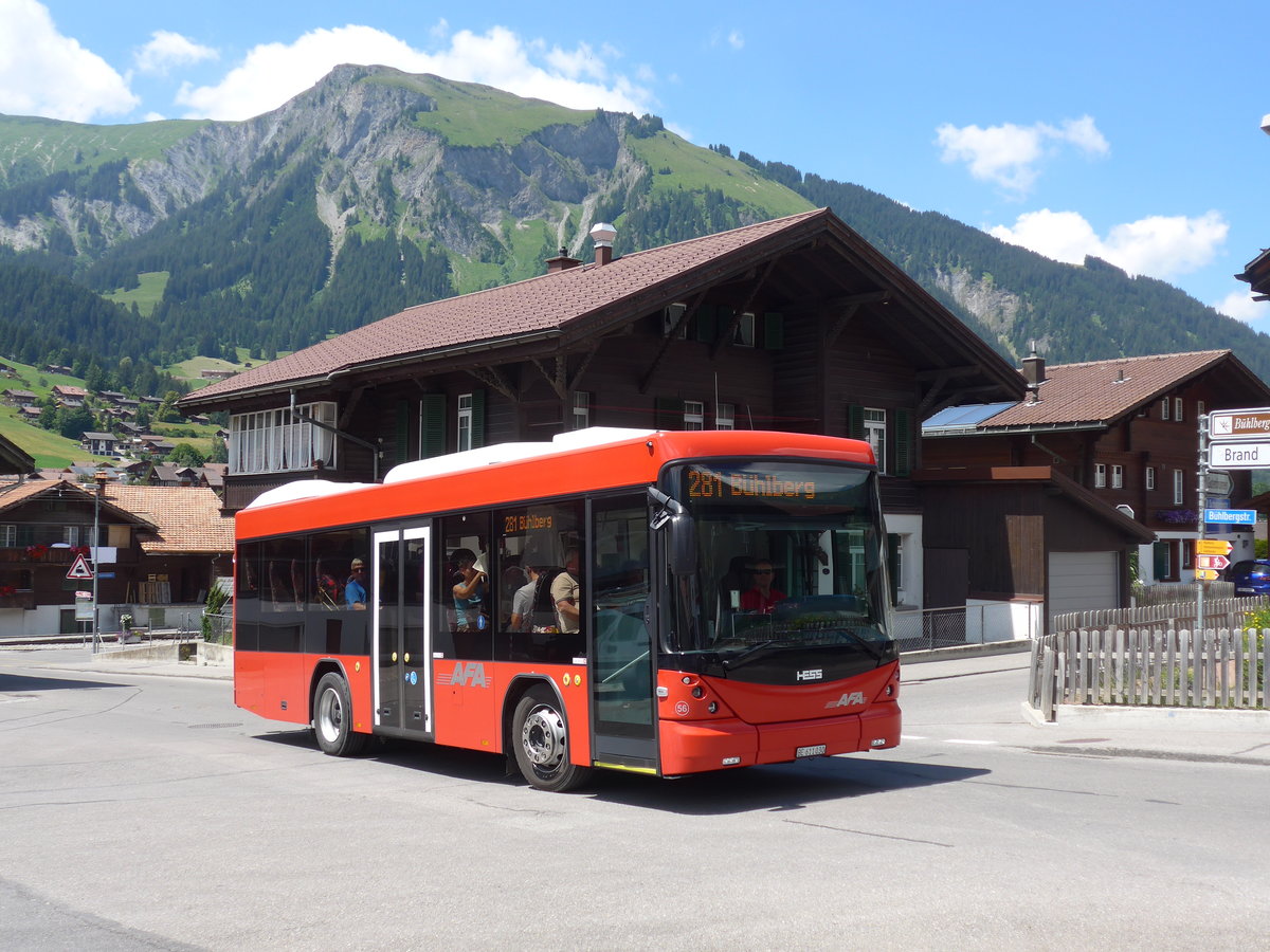 (194'690) - AFA Adelboden - Nr. 56/BE 611'030 - Scania/Hess am 9. Juli 2018 in Lenk, Bhlbergstrasse