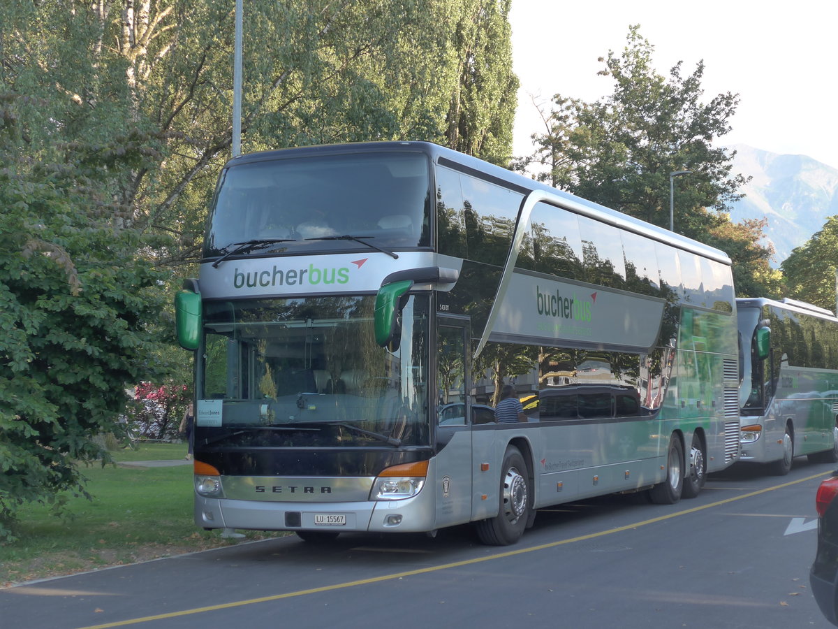 (194'758) - Bucher, Luzern - LU 15'567 - Setra am 12. Juli 2018 in Thun, Lachen