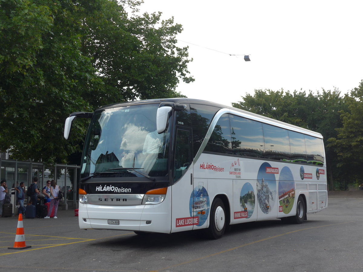 (194'885) - Hilrio, Schtz - LU 254'800 - Setra (ex Marti, Kallnach) am 15. Juli 2018 in Zrich, Sihlquai