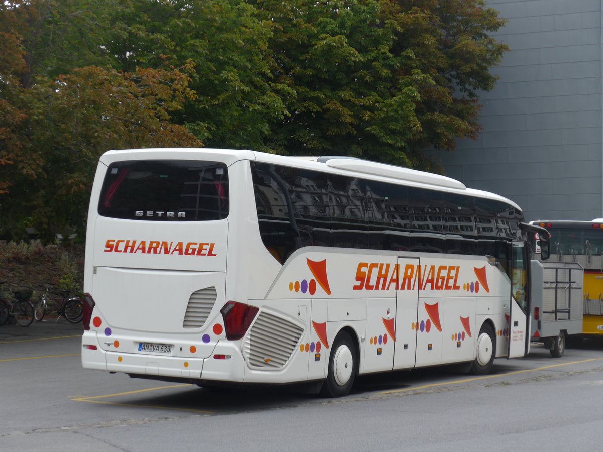 (194'935) - Aus Deutschland: Scharnagel, Feuchtwangen - AN-VA 633 - Setra am 21. Juli 2018 beim Bahnhof Brig