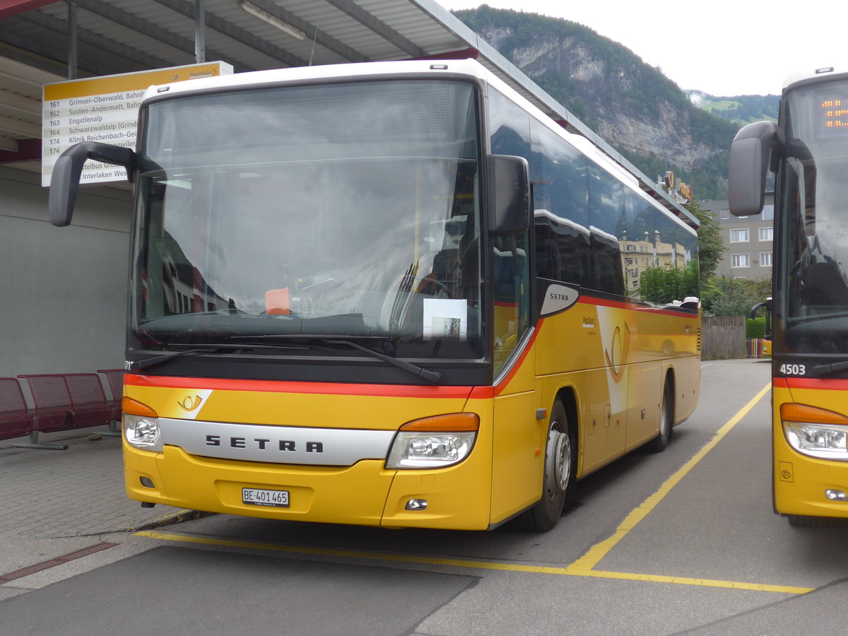 (194'968) - AVG Meiringen - Nr. 65/BE 401'465 - Setra am 21. Juli 2018 in Meiringen, Postautostation