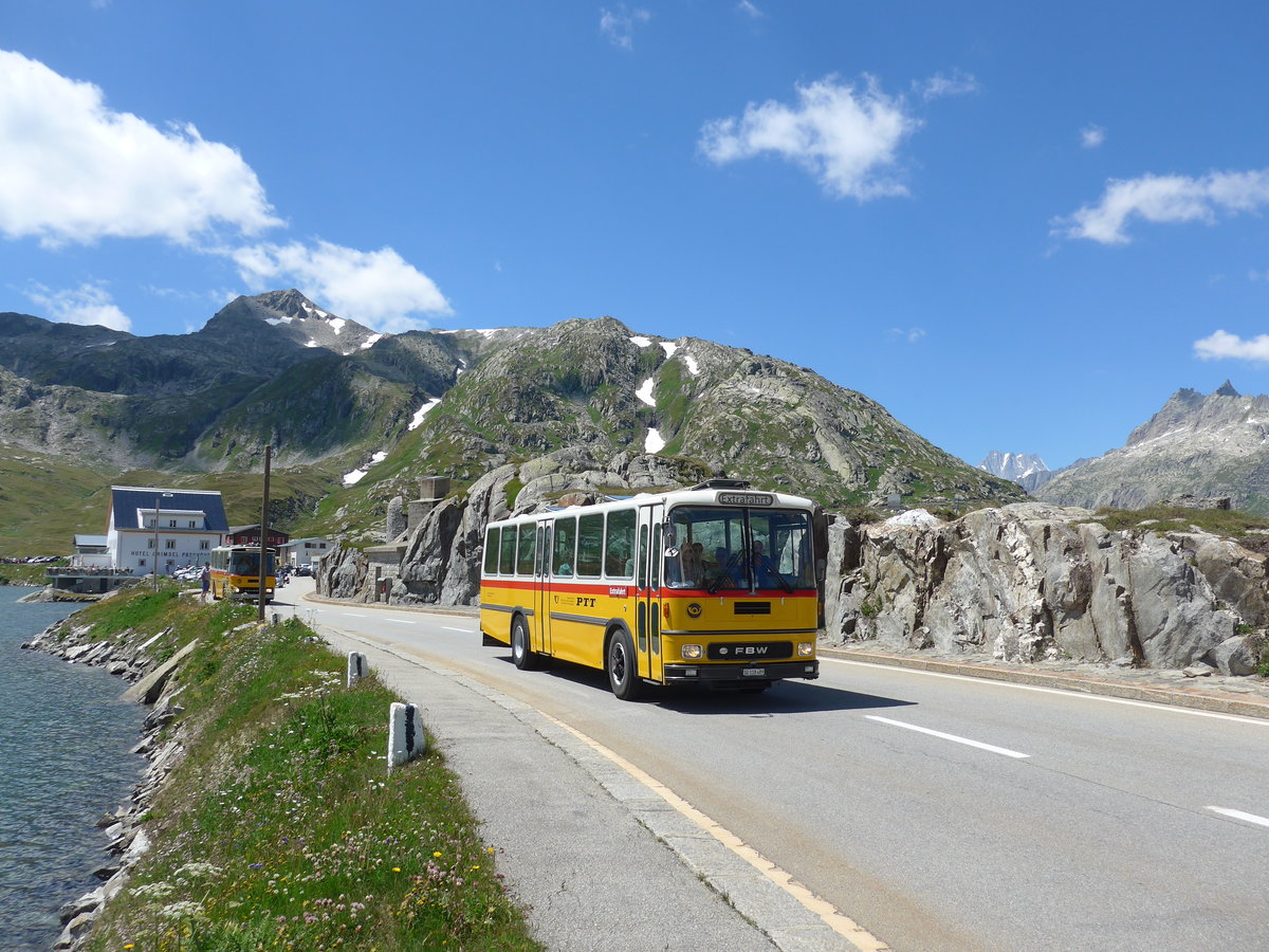 (195'290) - Soltermann, Niederuzwil - SG 118'489 - FBW/Hess (ex Tiemann, Hombrechtikon Nr. 10; ex AAGU Altdorf Nr. 10) am 29. Juli 2018 auf dem Grimselpass