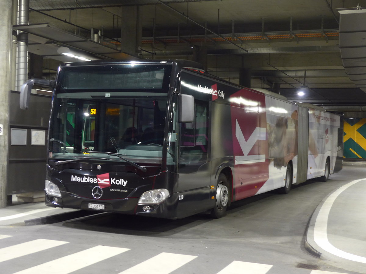 (195'354) - TPF Fribourg - Nr. 110/FR 300'370 - Mercedes am 31. Juli 2018 in Fribourg, Busbahnhof