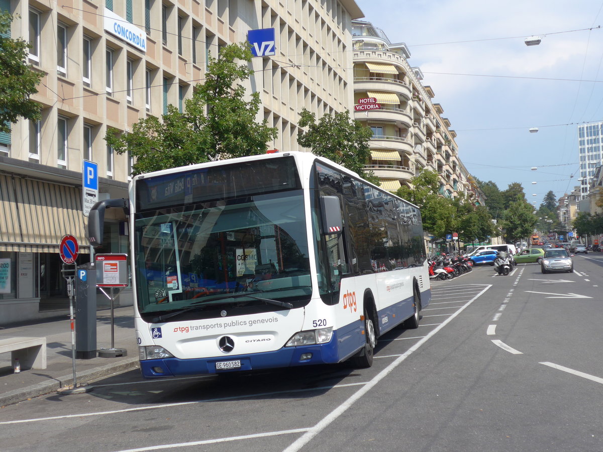 (195'733) - TPF Fribourg (TPG 520) - Nr. 661/GE 960'582 - Mercedes am 6. August 2018 beim Bahnhof Lausanne