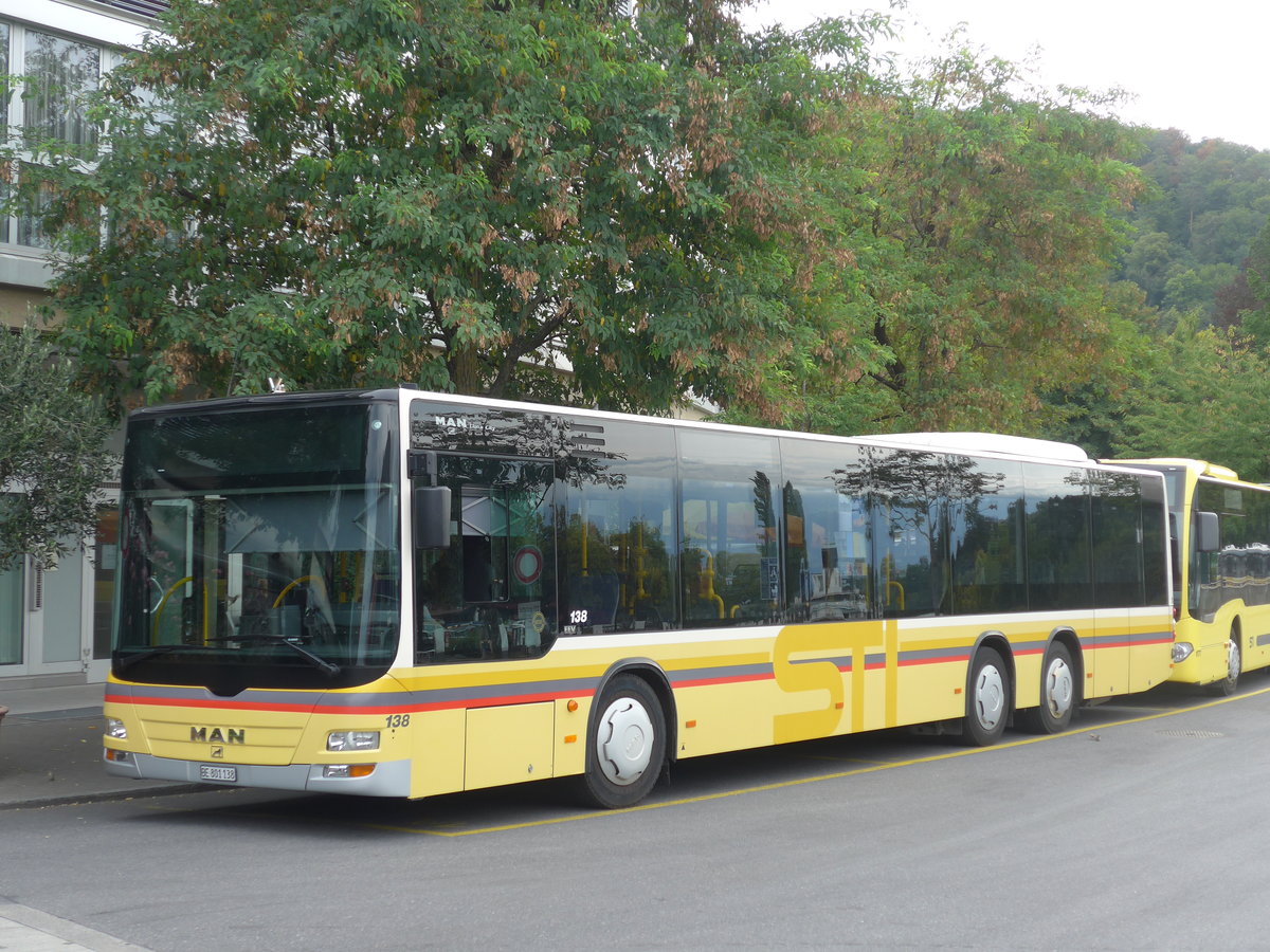 (195'832) - STI Thun - Nr. 138/BE 801'138 - MAN am 13. August 2018 bei der Schifflndte Thun