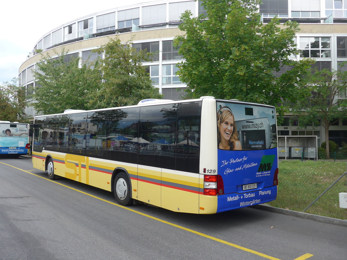 (195'834) - STI Thun - Nr. 129/BE 800'129 - MAN am 13. August 2018 bei der Schifflndte Thun