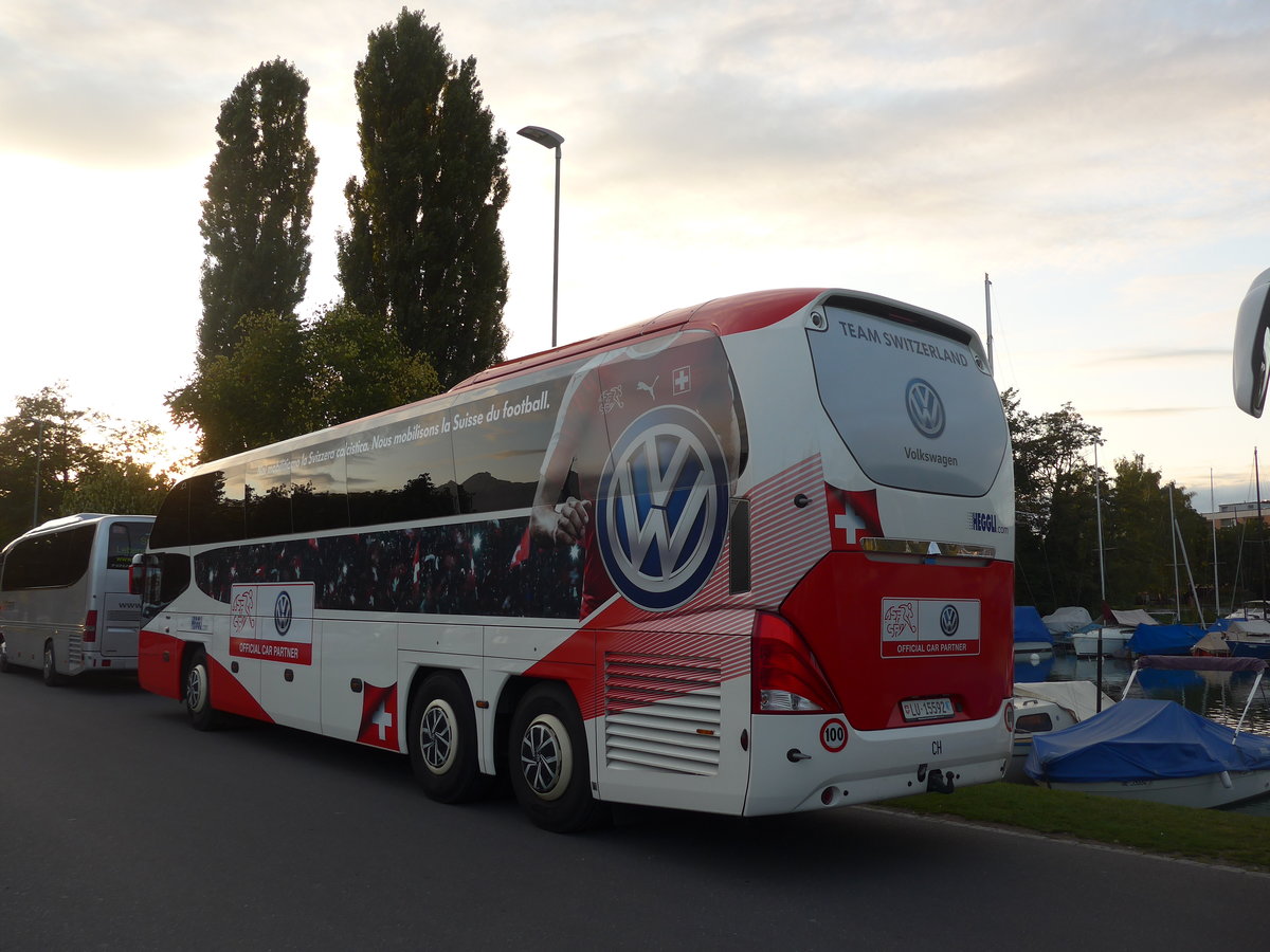 (196'227) - Heggli, Kriens - LU 15'592 - Neoplan am 27. August 2018 in Thun, Strandbad