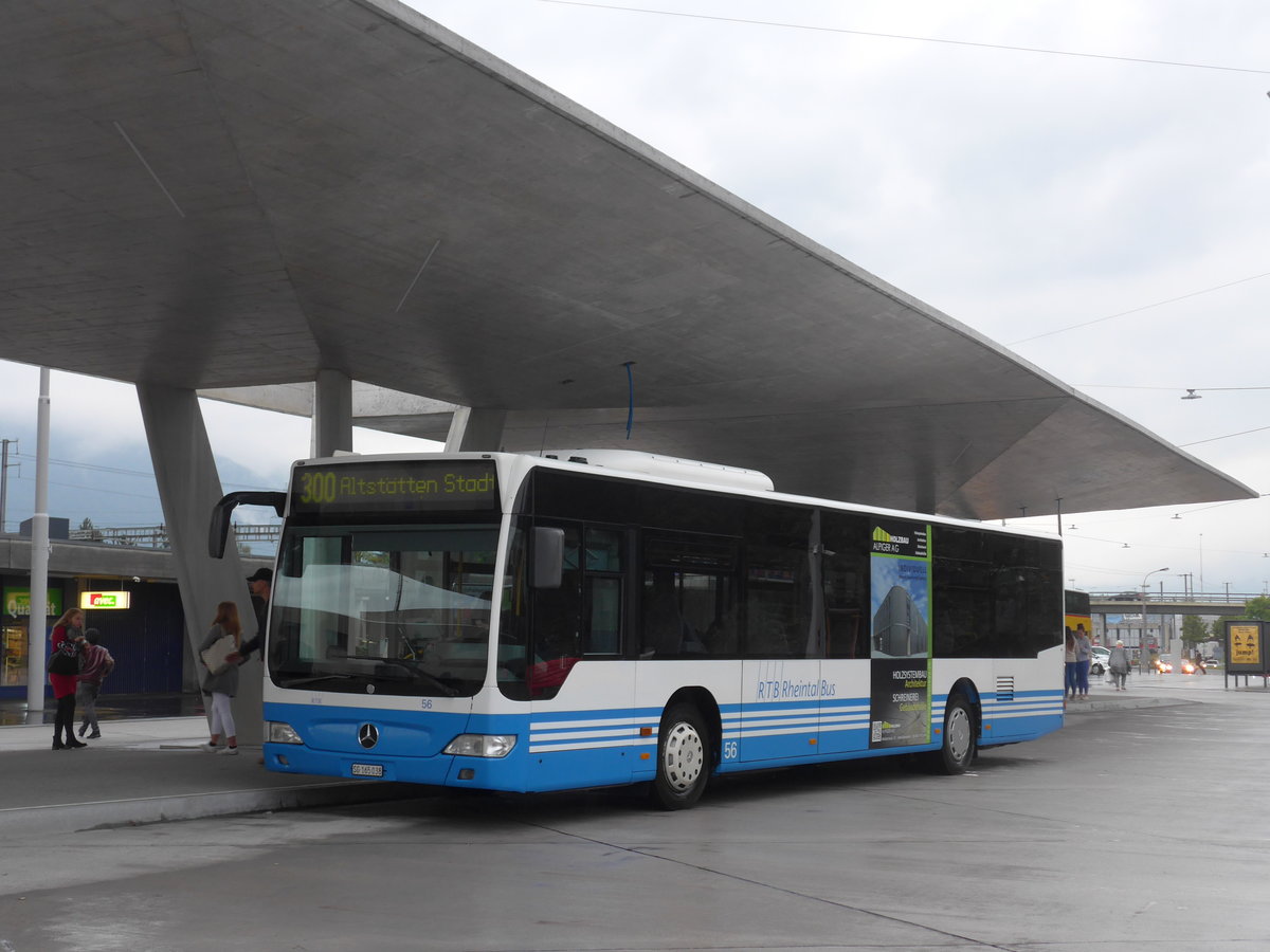 (196'327) - RTB Altsttten - Nr. 56/SG 165'038 - Mercedes am 1. September 2018 beim Bahnhof Buchs