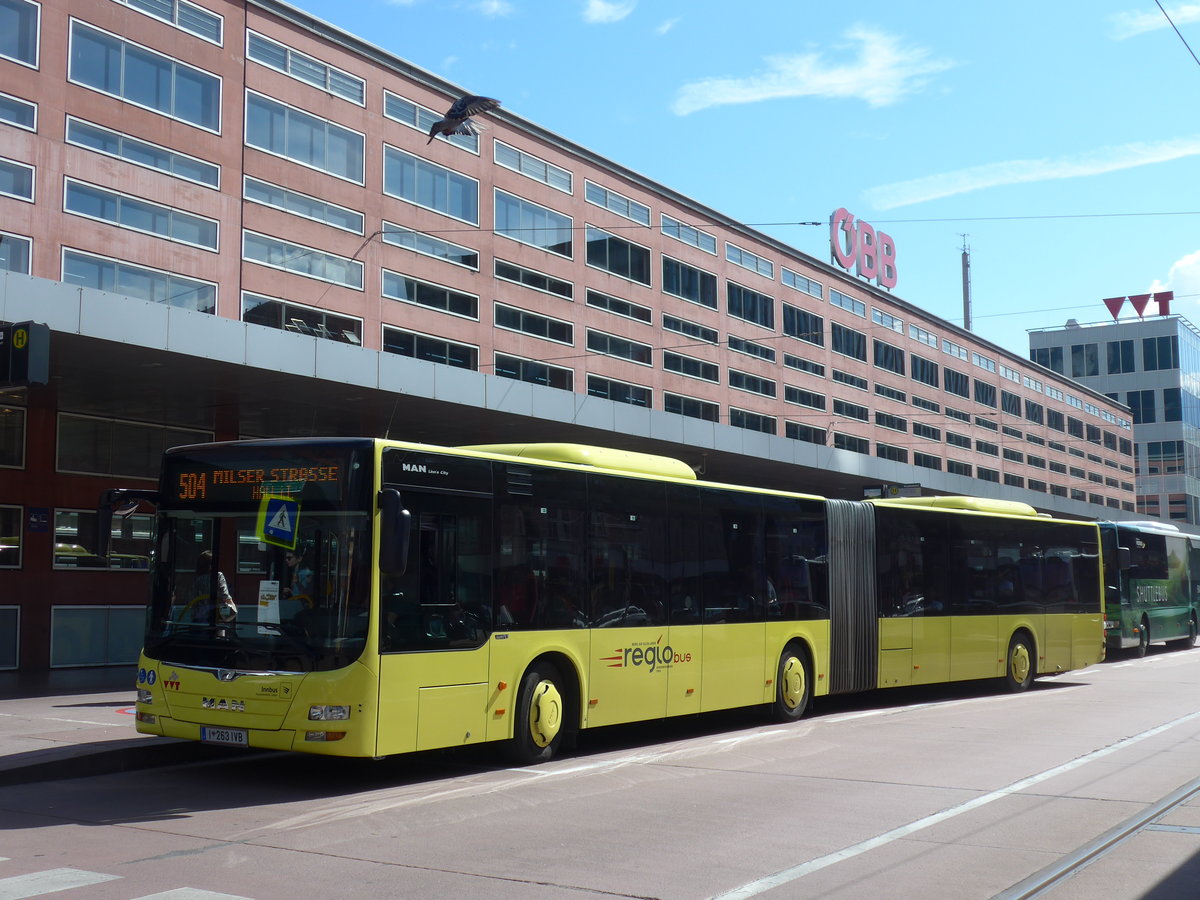 (196'679) - IVB Innsbruck - Nr. 263/I 263 IVB - MAN am 10. September 2018 beim Bahnhof Innsbruck