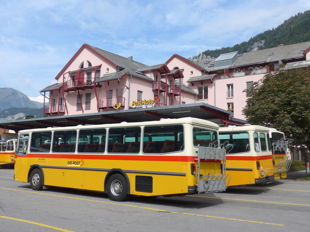 (197'720) - AVG Meiringen - Nr. 74/BE 607'481 - Saurer/R&J (ex PostAuto Berner Oberland; ex P 24'357) am 16. September 2018 in Meiringen, Postautostation