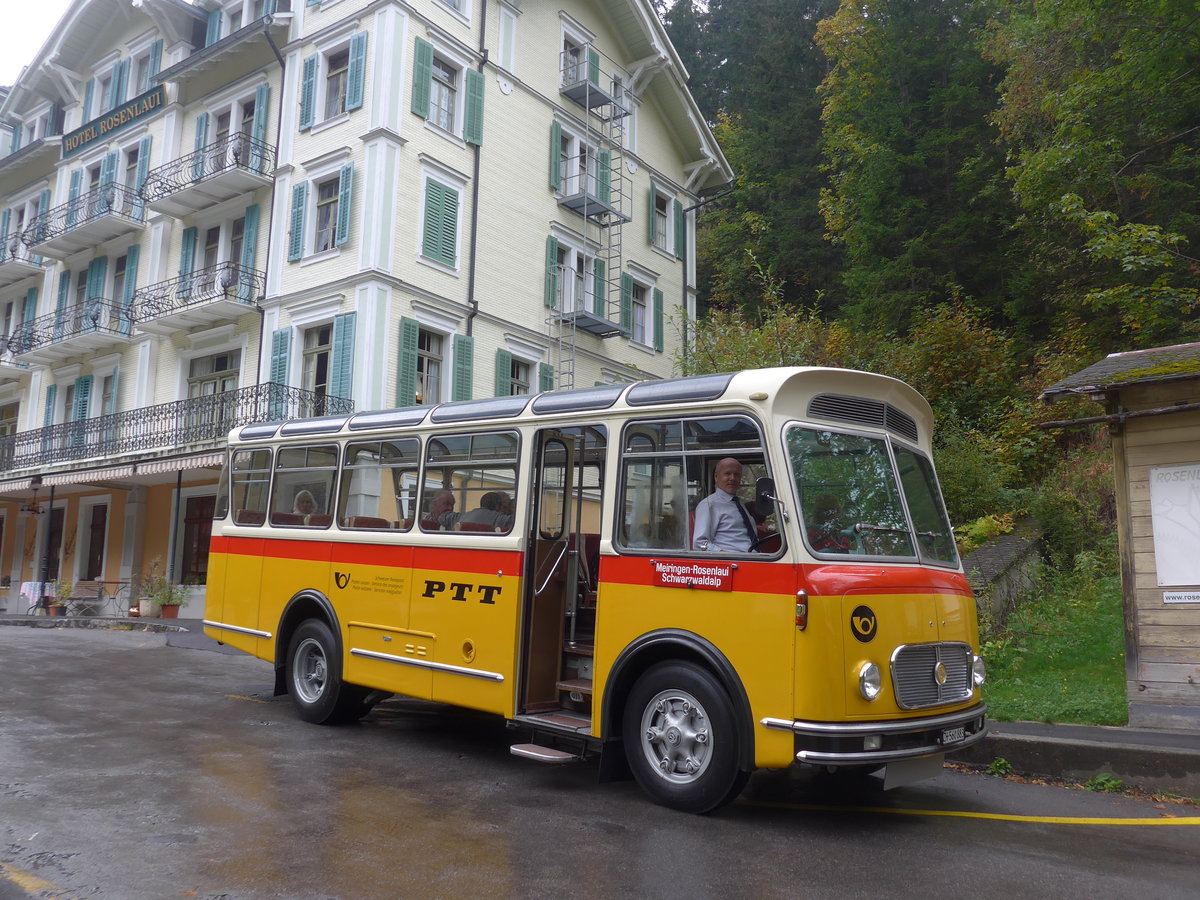 (197'820) - Frutig, Birmensdorf - ZH 560'883 - FBW/FHS (ex P 23'217) am 16. September 2018 in Rosenlaui, Hotel