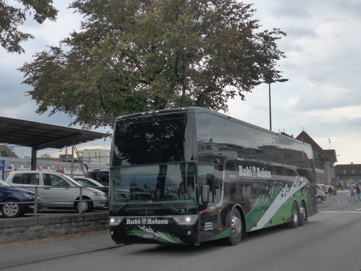 (198'122) - Rubi, Interlaken - BE 609'580 - Van Hool am 7. Oktober 2018 bei der Schifflndte Thun