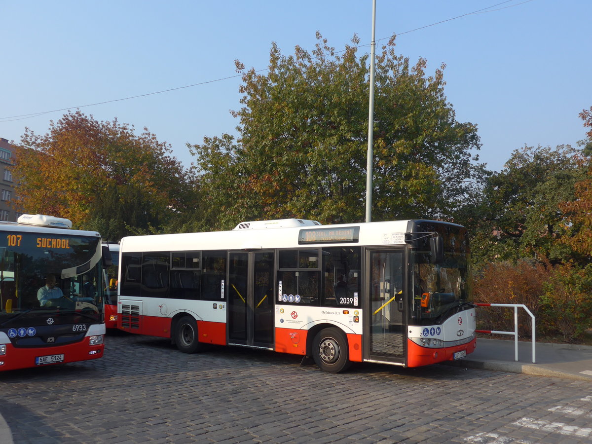 (198'374) - DPP Praha - Nr. 2039/3AF 3850 - Solaris am 18. Oktober 2018 in Praha, Dejvick